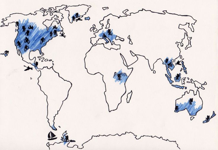 Carte monde dessinée