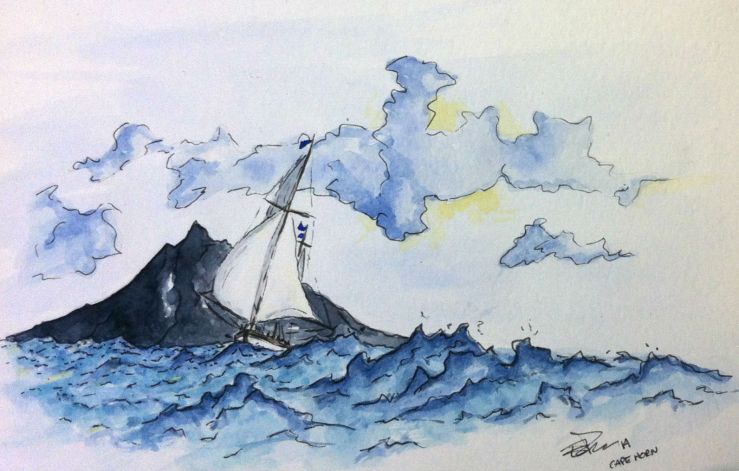 voilier au Cape Horn